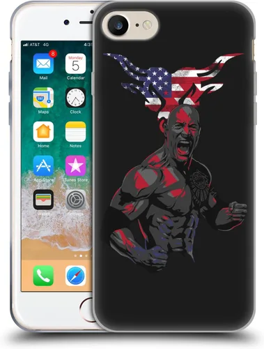Vista 180 de Oficial de WWE la roca suave funda de Gel para Apple Iphone 7 Plus/iPhone 8 plus