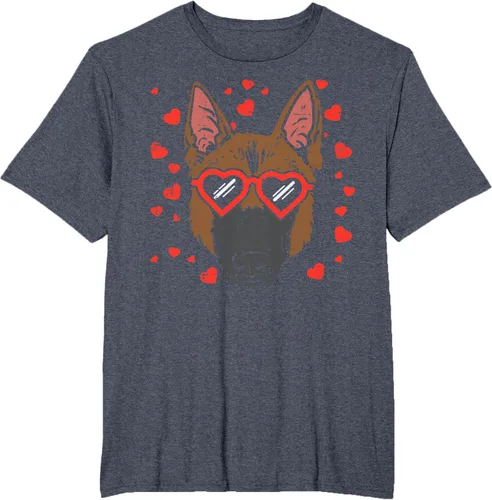 Vista 106 de Camiseta de regalo para perro con cara de pastor alemán, Negro, S