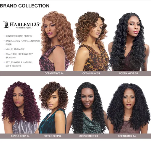 Vista 4 de Harlem125 Trenzas de pelo sintético Kima Braid Ocean Wave 8 pulgadas (1 paquete, 613)