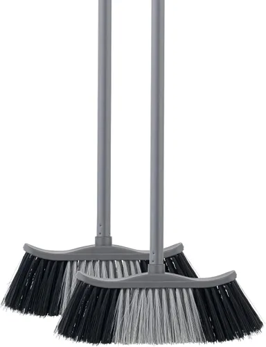 Vista 16 de Superio Escoba gris, escoba resistente para interiores y exteriores con mango de 48 pulgadas, limpieza de suelos multisuperficie para el hogar Gris