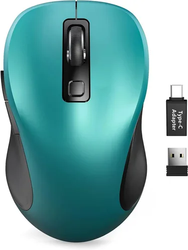 Vista 11 de Trueque - Ratón inalámbrico para laptop, ratón de computadora ergonómico de 2.4GHz con botones de atrás y adelante, 3 niveles de DPI ajustables, 6