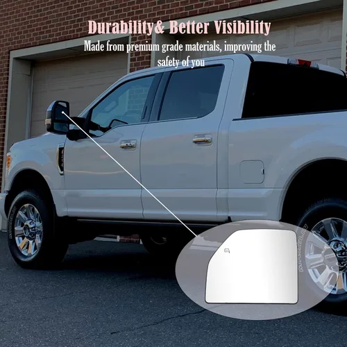 Vista 2 de Espejo de remolque del lado izquierdo del conductor, cristal de espejo calefactado con soporte trasero para Ford F150 Truck 2015-2020 Ford F250 F350