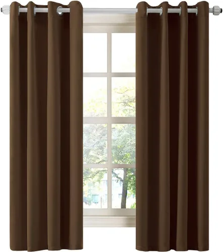 Vista 112 de LA PALMA Cortinas opacas con aislamiento térmico y ojales, para sala de estar, dormitorio, paquete de 2 paneles