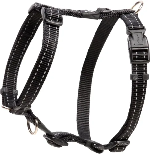 Vista 8 de Arnés reflectante ajustable en H para perros pequeños; collar y correa a juego disponibles, morado Púrpura