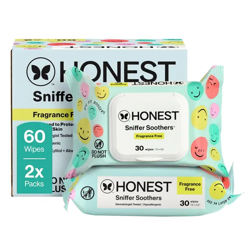 Vista 13 de The Honest Company Toallitas eliminadoras de mocos a base de plantas, calmante para la nariz con aloe, hipoalergénicas, piel sensible, verificado