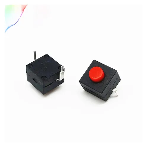 Vista 3 de Industrial Switches 5pcs Small Micro self Locking Small Micro self Locking 8 * 8 * 8.4 2 feet wit 2 feet with Lock Light Touch Switch Button Black