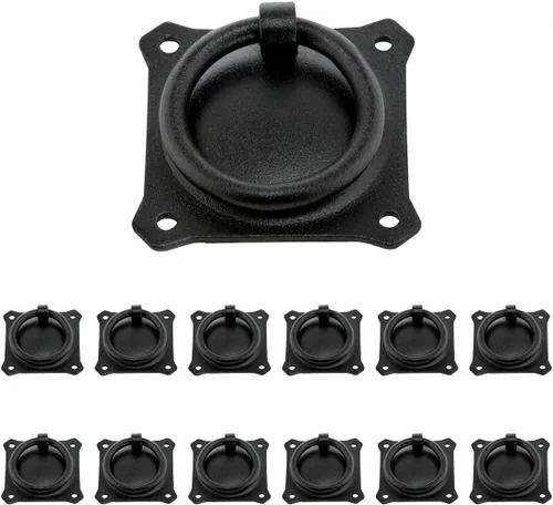 Vista 53 de Renovators Supply Manufacturing Manijas de Gabinete de 3 pulgadas de Hierro Forjado Negro Tiradores de Cajón Manijas Antiguas de Gabinete de Cocina