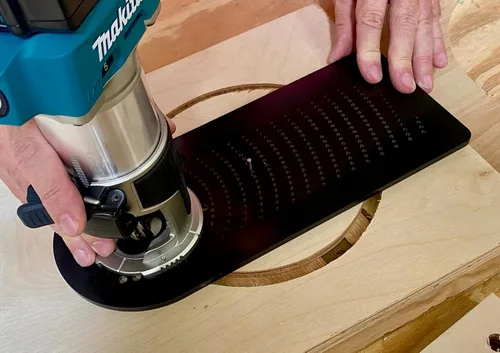 Vista 2 de Jasper 290 PRO Circle Jig - Madera Grado A Policarbonato industrial Grado profesional 268 círculos de 1½"-18 3/16" Routers compactos