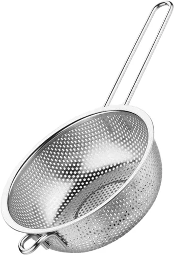Vista 8 de Stainless Steel Colander Basket Easy to Use and Comfortable Grip Portable Strainer for Kitchens Multipurpose Use