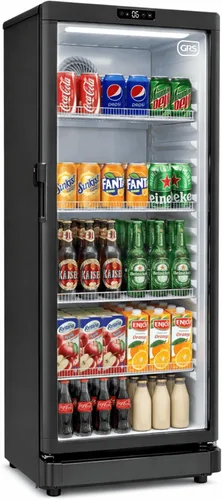 Vista 9 de GRS Refrigerador comercial con cerradura de puerta de vidrio Flujo de aire fresco y temperatura Refrigerador de bebidas, enfriador de bebidas
