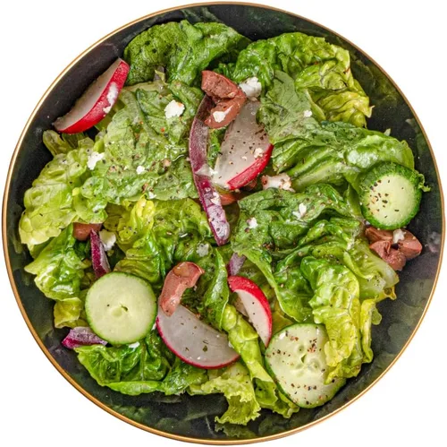 Vista 11 de Restaurantware -Moderna - Cuencos de plástico de 6 onzas, 20 cuencos de ensalada desechables duraderos - Con borde dorado, resistente, cuenco