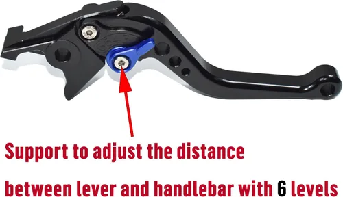 Vista 3 de Palanca de freno corta Palanca de embrague compatible con YAMAHA Fazer FZ-1 FZ-8 FZ-6 FZ-6R FZS600, aleación de aluminio CNC fabricada (negro)