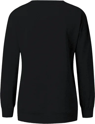 Vista 5 de Camisetas de Navidad para mujer, para otoño, invierno, divertidas, con estampado de ciervos, manga larga, cuello redondo, ajuste holgado