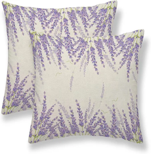 Vista 28 de Juego de 2 fundas de almohada florales de color marrón y gris de 16 x 16 pulgadas, fundas de almohada con estampado de bloques de hojas de flores