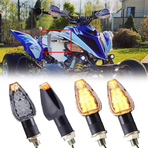 Vista 9 de DREAMIZER 4 unids universal motocicleta LED intermitentes luces intermitentes luces intermitentes luz ámbar compatible con Yamaha MT03 MT07 MT09
