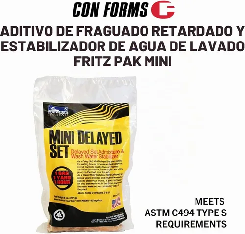 Vista 2 de Fritz Pak - Mini sistema de bomba de hormigón retardado, sistema de hormigón proyectado, retardador fabricado en EE. UU. Con Forms