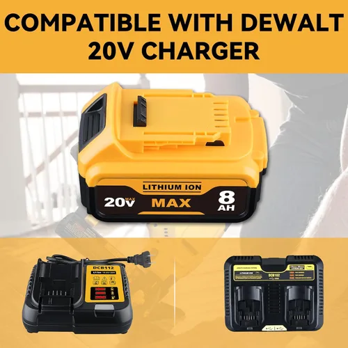 Vista 6 de DCB200 - Batería de repuesto de 8.0Ah para Dewalt 20V compatible con herramientas eléctricas inalámbricas Dewalt DCB200 DCB201 DCB203 DCB206 DCB207
