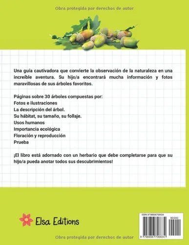 Vista 2 de El libro de árboles para niños Guía para reconocer los árboles y las hojas de los bosques en otoño, con un herbario para rellenar, para niños desde