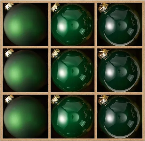 Vista 16 de DN DECONATION Adornos de Navidad de cristal negro, bolas de Navidad colgantes de 3.15 pulgadas para decoración del árbol de Navidad, juego de 9