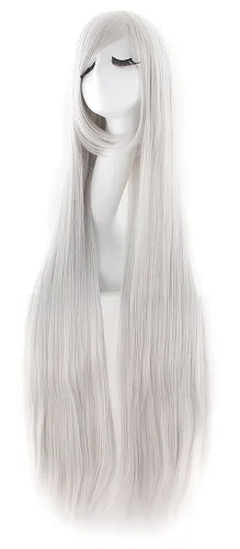 Vista 15 de MapofBeauty - Peluca de cabello largo y rizado en espiral para disfraz de cosplay (azul celeste)