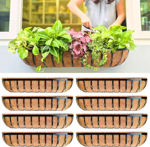 Vista 11 de LaLaGreen - Maceta rectangular de pared (24 pulgadas, paquete de 2) caja