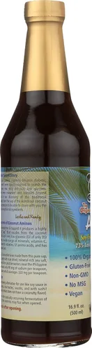 Vista 5 de Coconut Aminos Salsa de condimento sin soja, 16.90 onzas (paquete de 6)