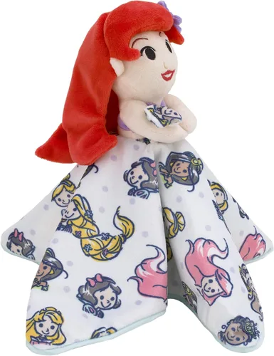 Vista 2 de Disney Ariel and Princess White and Aqua Lovey - Manta de seguridad
