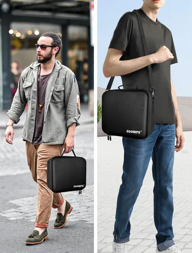 Vista 6 de COOWPS Funda para Switch compatible con Nintendo Switch y Switch OLED modelo, funda de transporte con interruptor duro de protección completa, bolsa