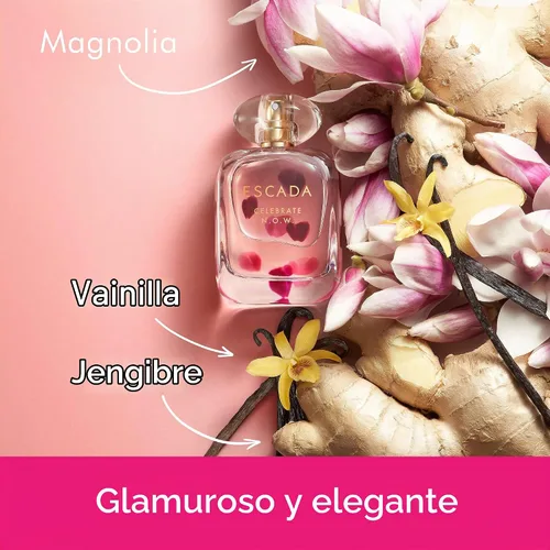 Vista 5 de Escada Celebra N.o.w Eau De Parfum - Notas de vainilla, magnolia y jengibre