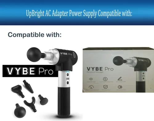 Vista 2 de UpBright Adaptador de 24 V CA/CC compatible con VYBE Pro LV9 Masajeador de percusión muscular de tejido profundo, pistola de masaje de percusión