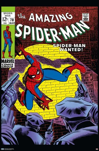 Vista 10 de Marvel Comics Amazing Spider-Man #70 - Póster de pared, 22.4 pulgadas de largo x 14.7 pulgadas de ancho, versión enmarcada de madera de granero