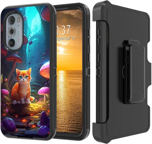 Vista 124 de Funda para Moto G Stylus 5G 2023 con funda de clip para cinturón y soporte, resistente de doble capa, resistente a prueba de golpes, para Motorola