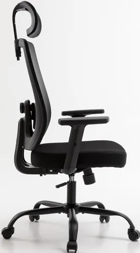 Vista 4 de Shintenchi Silla de oficina de malla, silla ergonómica de escritorio de oficina en casa con soporte lumbar ajustable, reposacabezas, inclinación