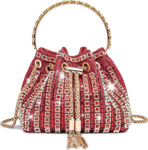 Vista 19 de Bolso de noche con diamantes brillantes para mujer, bolso de mano con diamantes de imitación para fiesta, baile de graduación, cóctel