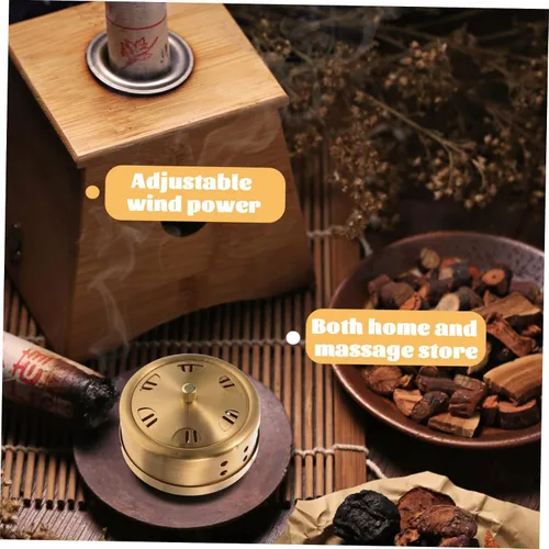 Vista 4 de Tanque de cobre quemador portátil para terapia de masaje en el hogar, material de cobre duradero, compacto, fácil de usar, efecto calmante suave