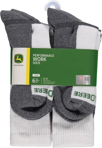 Vista 6 de John Deere 6 pares de calcetines de trabajo para hombre talla 8-12