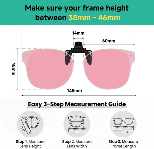 Vista 9 de Eyekepper Gafas de migraña para mujer y hombre, FL-41 con clip