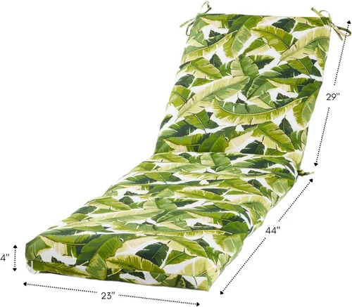 Vista 6 de Cojín reversible para silla de descanso para exteriores, color blanco tropical