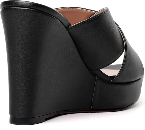 Vista 5 de MODENCOCO Sandalias de tacón alto con plataforma mate para mujer, puntera abierta, estilo casual, de 4 pulgadas