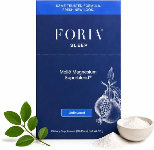 Vista 12 de Foria Mellö Suplemento de magnesio Superblend Powder – Glicinato de magnesio con L-teanina, GABA y minerales traza – Apoya el sueño y la relajación