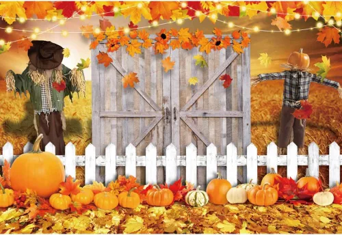 Vista 22 de Telón de fondo de otoño de 5 x 3 pies para sesión de fotos, tablero de madera de otoño para fotografía, decoración de pared de Acción de Gracias