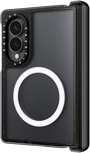 Vista 4 de CASETiFY Funda para Galaxy Z Fold8 - Impacto magnético transparente negro claro negro