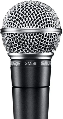 Vista 10 de Micrófono dinámico profesional Shure SM58 Pro con cable XLR de 25 pies - Micrófono cardioide para estudio profesional y actuación en vivo