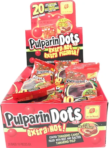 Vista 2 de PulparinDots Sabor Tamarindo Extra Caliente 20 Piezas