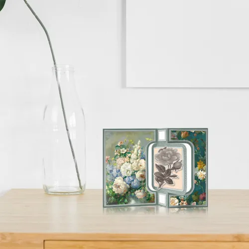 Vista 3 de Troqueles de corte en forma de tarjeta 3D para hacer tarjetas, forma rectangular, mariposa, troqueles, hola, gracias, palabras, estampado
