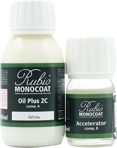 Vista 228 de Rubio Monocoat Tinte y acabado para madera de 650 pies cuadrados - Niebla 5% Oil Plus 2C Aceite de linaza ecológico de secado rápido