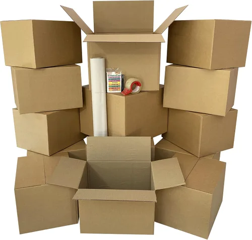 Vista 8 de UBOXES, LLC Kit de Cajas Inteligentes y Suministros de Embalaje con Cinta