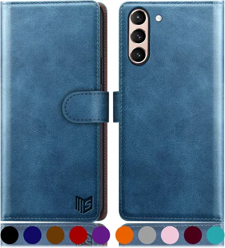 Vista 16 de SUANPOT Funda tipo cartera para Samsung Galaxy S21 FE 【Bloqueo RFID】 Soporte para tarjetas de crédito, funda de piel sintética con tapa para Negro
