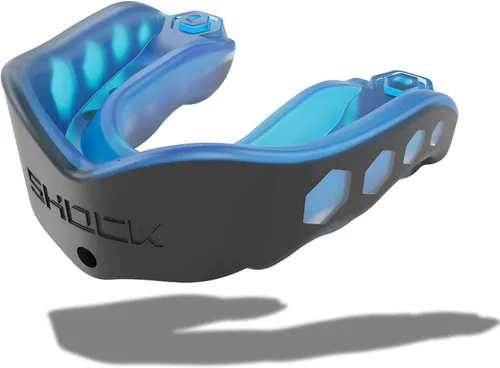 Vista 29 de Shock Doctor Gel Max - Protector bucal, protección resistente y ajuste personalizado, juvenil, frambuesa azul