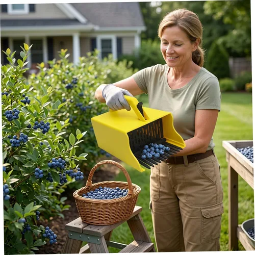 Vista 6 de Blueberry Picker, Efficient Comb Berry Picker Tool Blueberry Rake with Ergonomic Comfort Grip Handle for Garden Harvesting Berry rake